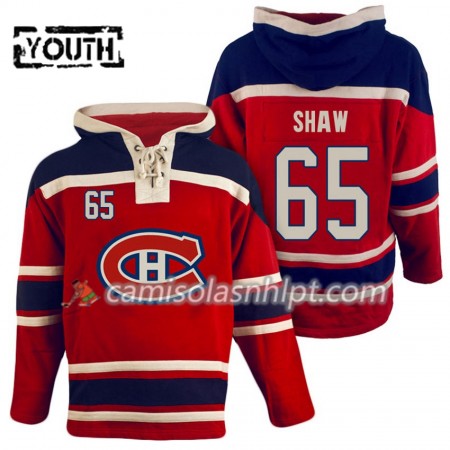Camisola Montreal Canadiens Andrew Shaw 65 Vermelho Sawyer Hoodie - Criança